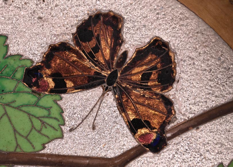 Fernand Thesmar, Plat à la vigne sur fond d’argent, 1880 Fernand Thesmar, Plat à la vigne sur fond d’argent, 1880-3