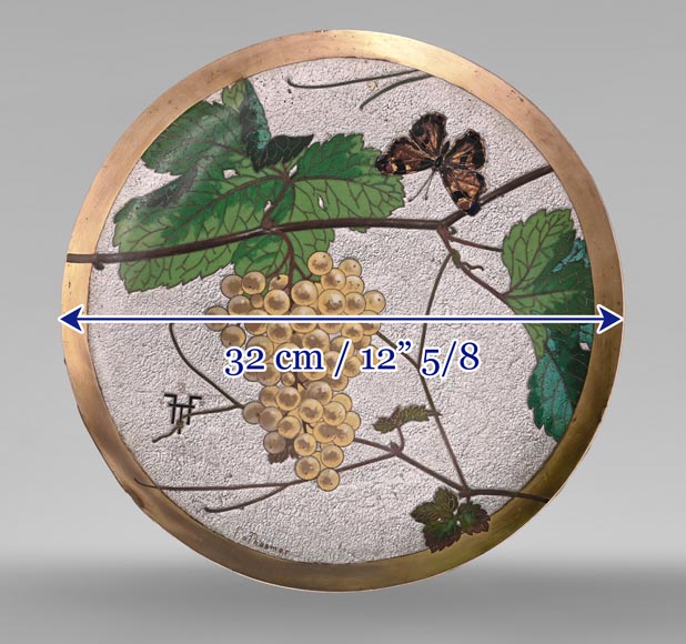 Fernand Thesmar, Plat à la vigne sur fond d’argent, 1880 Fernand Thesmar, Plat à la vigne sur fond d’argent, 1880-7