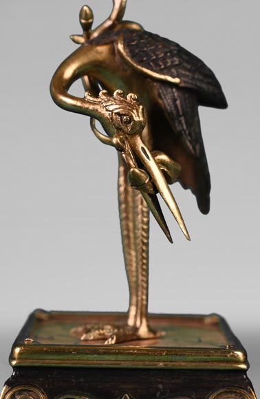 Ferdinand DUVINAGE (attribué à), Ensemble japonisant composé d'un encrier et d'une paire de bougeoirs, vers 1867-1874 Ferdinand DUVINAGE (attribué à), Ensemble japonisant composé d'un encrier et d'une paire de bougeoirs, vers 1867-1874-6