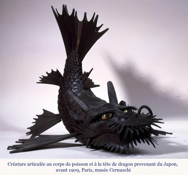 Ferdinand DUVINAGE (attribué à), Ensemble japonisant composé d'un encrier et d'une paire de bougeoirs, vers 1867-1874 Ferdinand DUVINAGE (attribué à), Ensemble japonisant composé d'un encrier et d'une paire de bougeoirs, vers 1867-1874-10