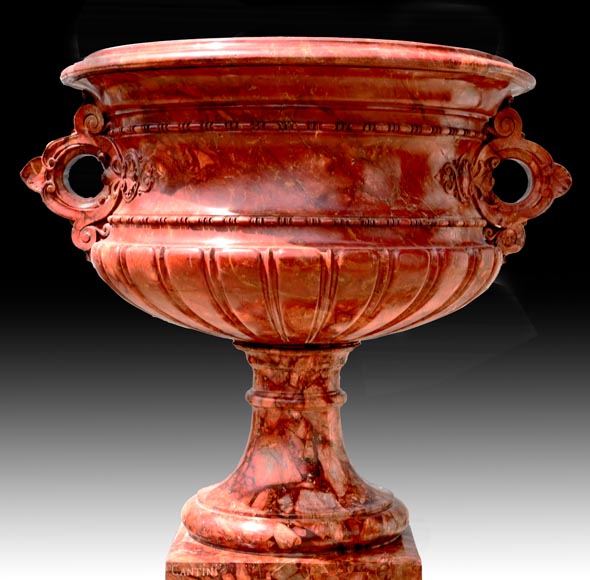 Jules CANTINI, grand vase en brèche sanguine, seconde moitié du XIXe siècle Jules CANTINI, grand vase en brèche sanguine, seconde moitié du XIXe siècle-7