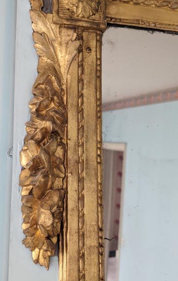 Trumeau doré d'époque Louis XVI Trumeau doré d'époque Louis XVI-3