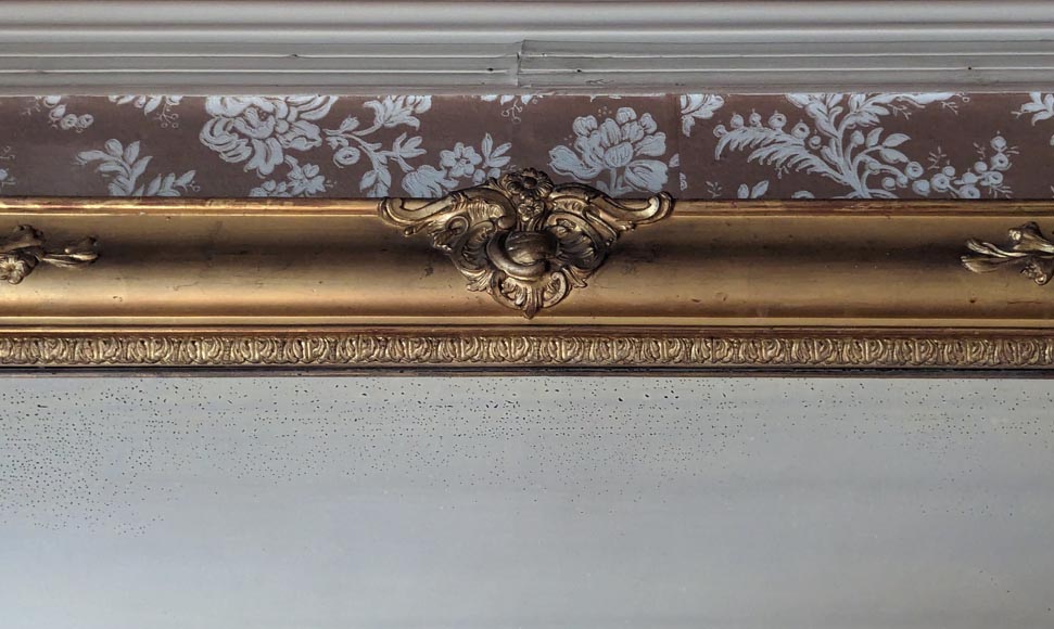 Trumeau doré de style Napoléon III Trumeau doré de style Napoléon III-1