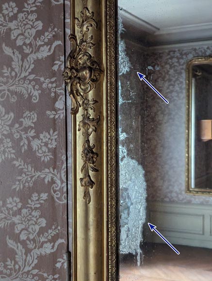 Trumeau doré de style Napoléon III Trumeau doré de style Napoléon III-3