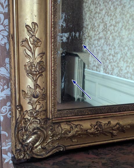 Trumeau doré de style Napoléon III Trumeau doré de style Napoléon III-5