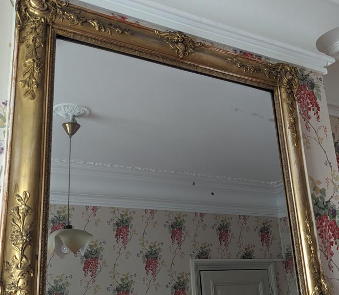 Trumeau doré de style Napoléon III au décor végétal Trumeau doré de style Napoléon III au décor végétal-2