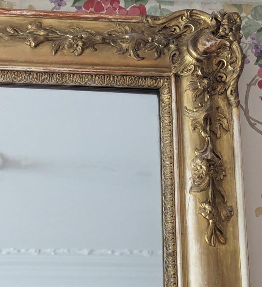 Trumeau doré de style Napoléon III au décor végétal Trumeau doré de style Napoléon III au décor végétal-3