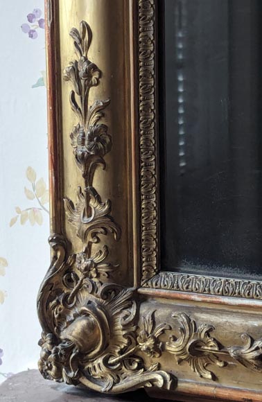 Trumeau doré de style Napoléon III au décor végétal Trumeau doré de style Napoléon III au décor végétal-7