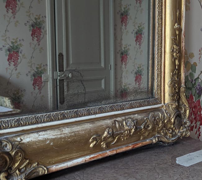 Trumeau doré de style Napoléon III au décor végétal Trumeau doré de style Napoléon III au décor végétal-9