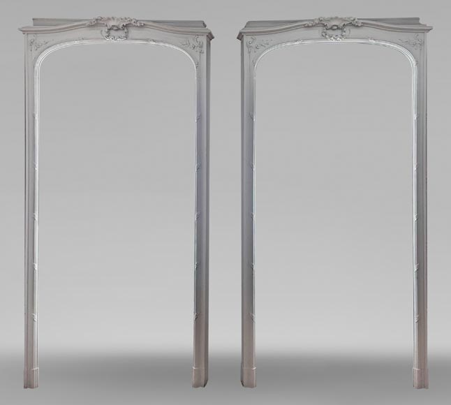 Paire de boîtes à rideau de style Napoléon III Paire de boîtes à rideau de style Napoléon III-0