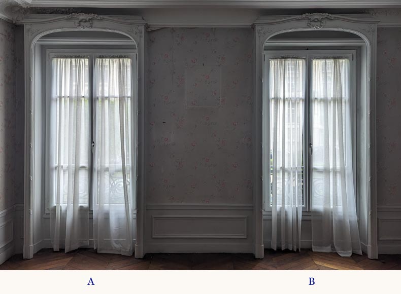 Paire de boîtes à rideau de style Napoléon III Paire de boîtes à rideau de style Napoléon III-1