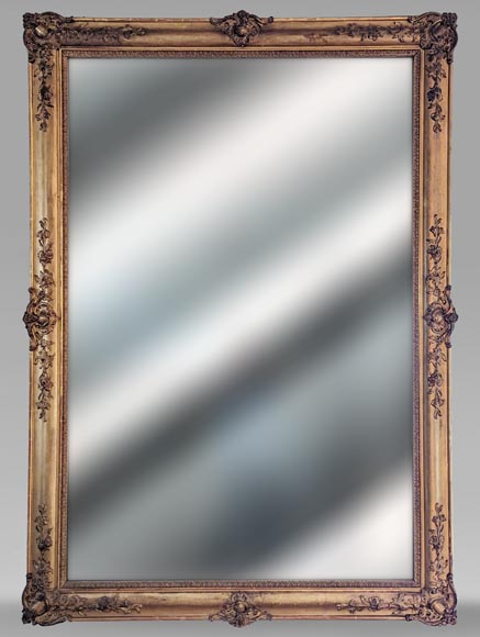 Trumeau doré de style Napoléon III à ornements végétaux Trumeau doré de style Napoléon III à ornements végétaux-0