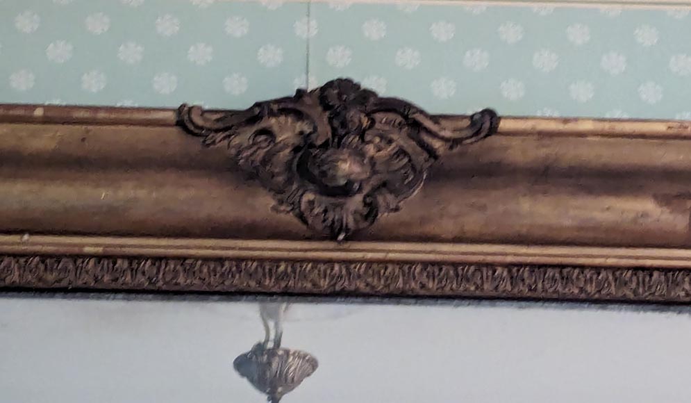 Trumeau doré de style Napoléon III à ornements végétaux Trumeau doré de style Napoléon III à ornements végétaux-1