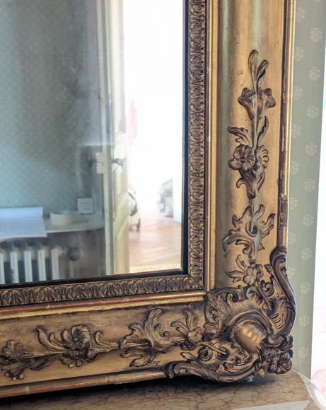 Trumeau doré de style Napoléon III à ornements végétaux Trumeau doré de style Napoléon III à ornements végétaux-4