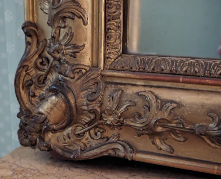 Trumeau doré de style Napoléon III à ornements végétaux Trumeau doré de style Napoléon III à ornements végétaux-5