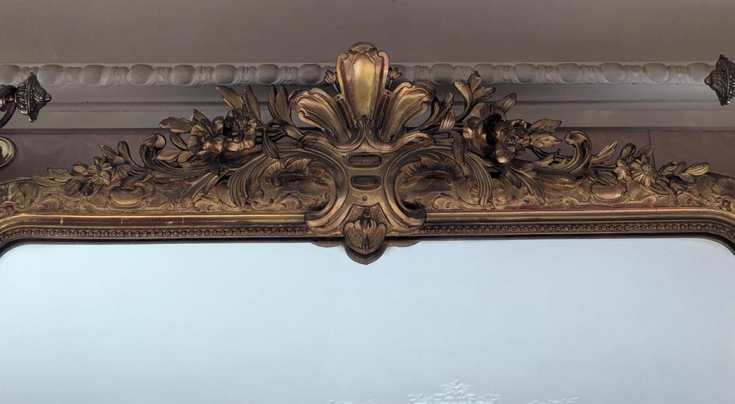 Trumeau doré de style Régence Trumeau doré de style Régence-1