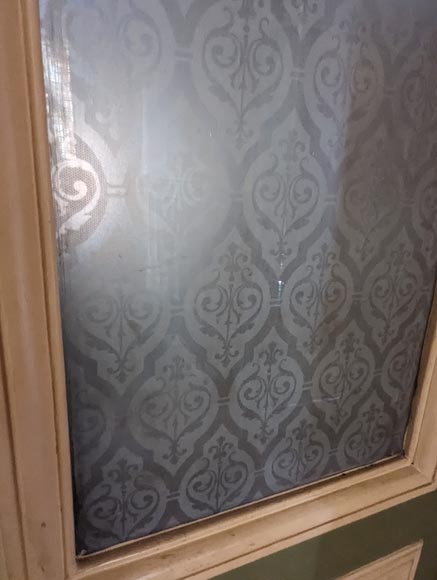 Double porte de style Napoléon III aux verres gravés Double porte de style Napoléon III aux verres gravés-3