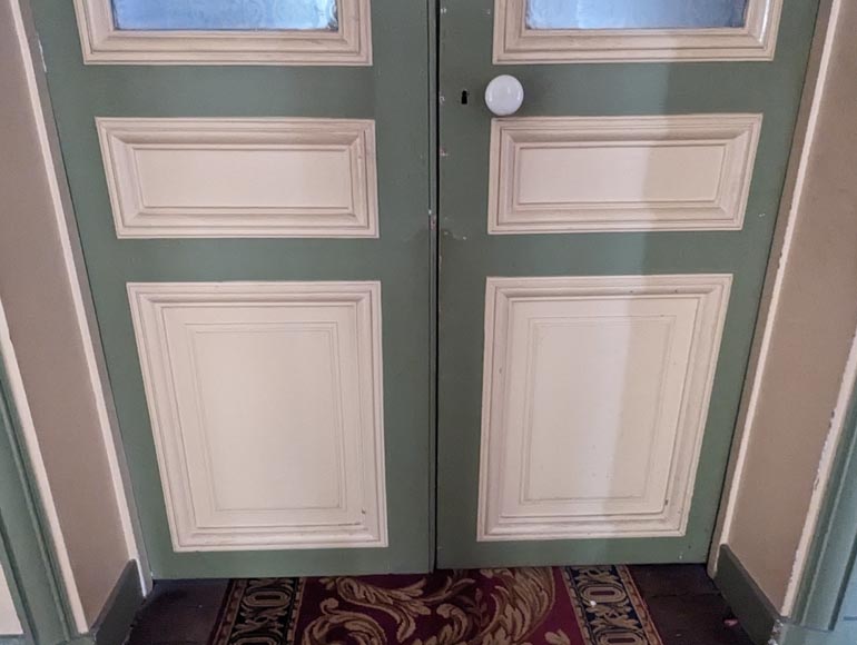 Double porte de style Napoléon III aux verres gravés Double porte de style Napoléon III aux verres gravés-6