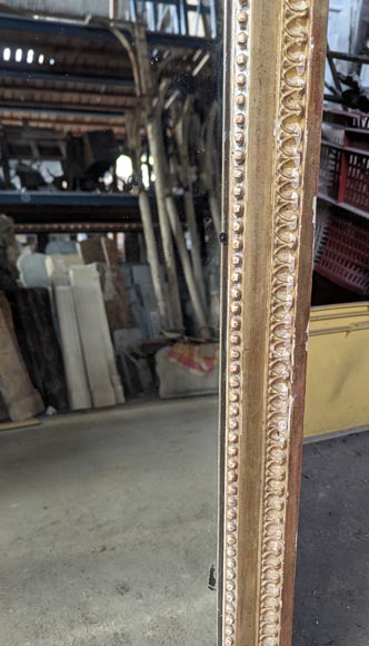 Grand trumeau doré de style Louis XVI, miroir en deux parties Grand trumeau doré de style Louis XVI, miroir en deux parties-4