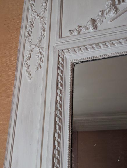 Petit trumeau de style Louis XVI à couronne de roses Petit trumeau de style Louis XVI à couronne de roses-4