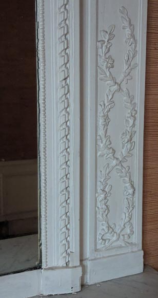 Petit trumeau de style Louis XVI à couronne de roses Petit trumeau de style Louis XVI à couronne de roses-5