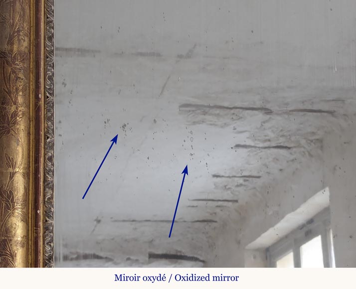 Trumeau doré de style Louis XV à coquille ajourée Trumeau doré de style Louis XV à coquille ajourée-7