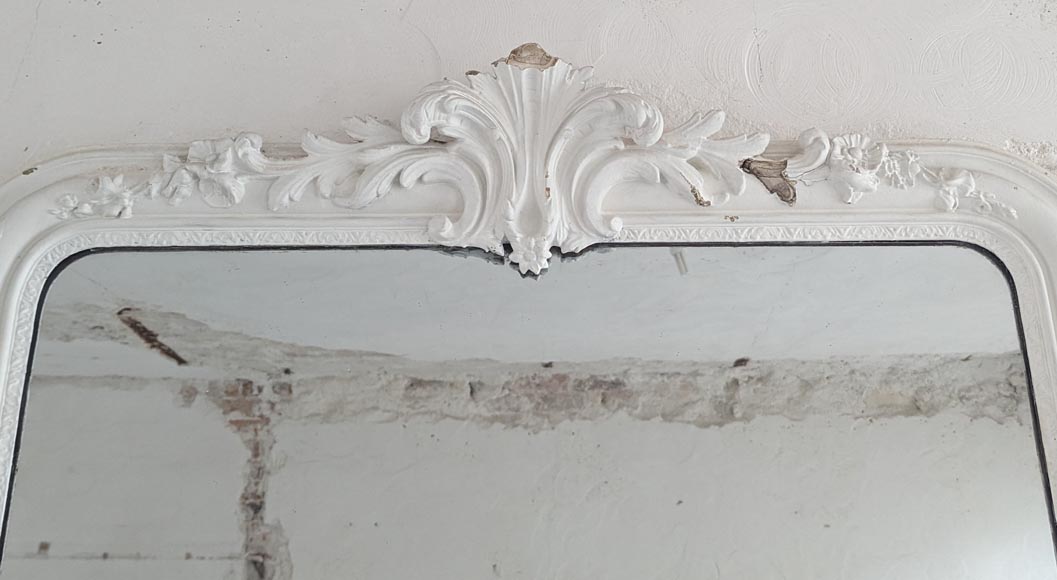 Trumeau de style Louis XV décoré d'une palmette fleurie Trumeau de style Louis XV décoré d'une palmette fleurie-1