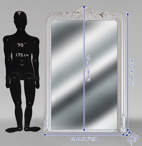 Trumeau de style Louis XV décoré d'une palmette fleurie Trumeau de style Louis XV décoré d'une palmette fleurie-6