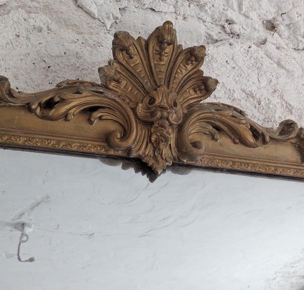 Trumeau à palmette de style Louis XV en bronzine Trumeau à palmette de style Louis XV en bronzine-2