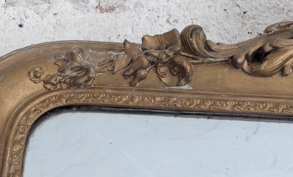 Trumeau à palmette de style Louis XV en bronzine Trumeau à palmette de style Louis XV en bronzine-3