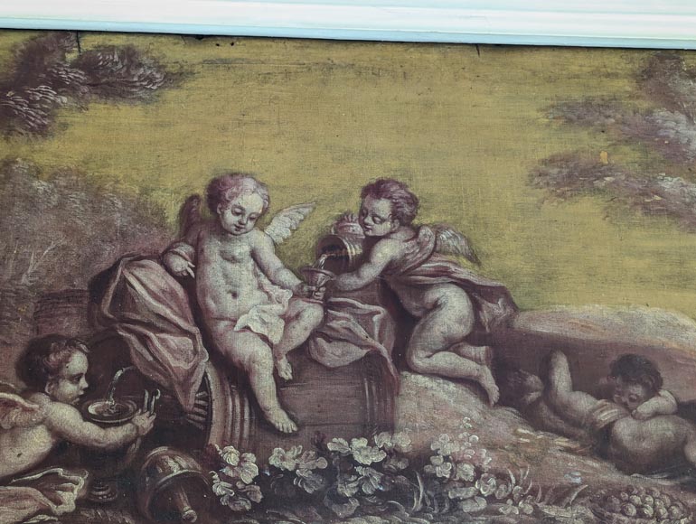 Trumeau de style Louis XVI sur le thème du vin Trumeau de style Louis XVI sur le thème du vin-2