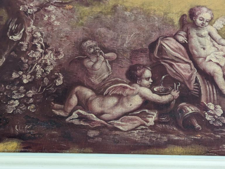 Trumeau de style Louis XVI sur le thème du vin Trumeau de style Louis XVI sur le thème du vin-3