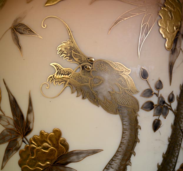 Jules Barbe pour Thomas Webb (attribué à), Vase japonisant aux dragons, fin du XIXe siècle Jules Barbe pour Thomas Webb (attribué à), Vase japonisant aux dragons, fin du XIXe siècle-5