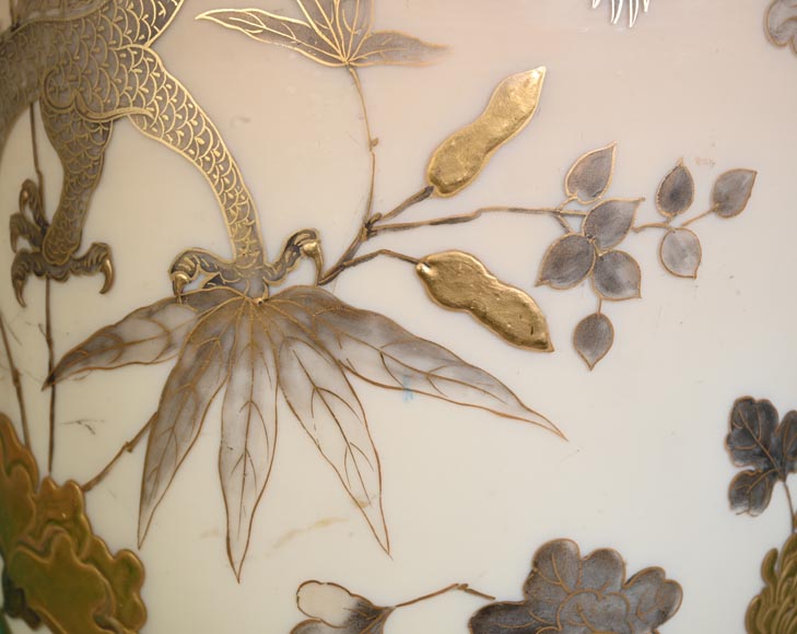 Jules Barbe pour Thomas Webb (attribué à), Vase japonisant aux dragons, fin du XIXe siècle Jules Barbe pour Thomas Webb (attribué à), Vase japonisant aux dragons, fin du XIXe siècle-8