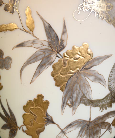 Jules Barbe pour Thomas Webb (attribué à), Vase japonisant aux dragons, fin du XIXe siècle Jules Barbe pour Thomas Webb (attribué à), Vase japonisant aux dragons, fin du XIXe siècle-10