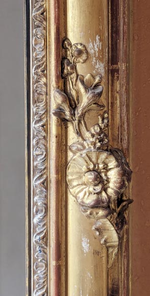 Trumeau doré de style Napoléon III à coquille ajourée Trumeau doré de style Napoléon III à coquille ajourée-5