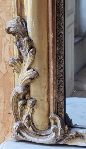 Trumeau doré de style Napoléon III à coquille ajourée Trumeau doré de style Napoléon III à coquille ajourée-6