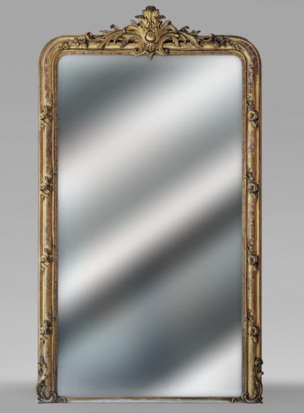 Trumeau de style Napoléon III doré richement décoré Trumeau de style Napoléon III doré richement décoré-0