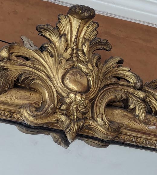 Trumeau de style Napoléon III doré richement décoré Trumeau de style Napoléon III doré richement décoré-2