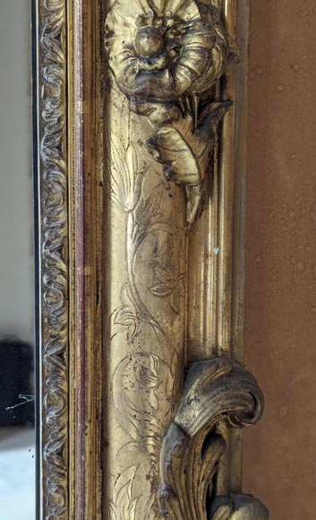 Trumeau de style Napoléon III doré richement décoré Trumeau de style Napoléon III doré richement décoré-4