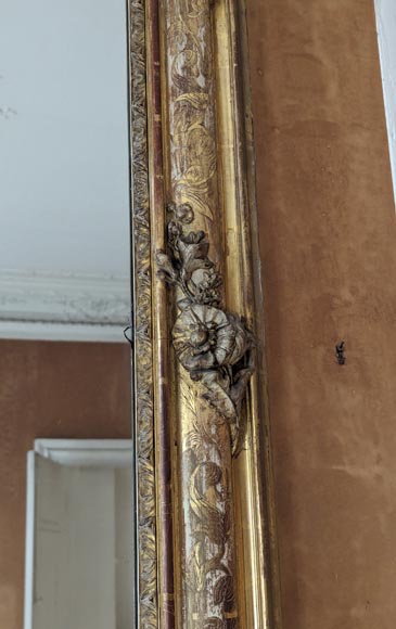 Trumeau de style Napoléon III doré richement décoré Trumeau de style Napoléon III doré richement décoré-5