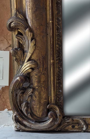 Trumeau de style Napoléon III doré richement décoré Trumeau de style Napoléon III doré richement décoré-8