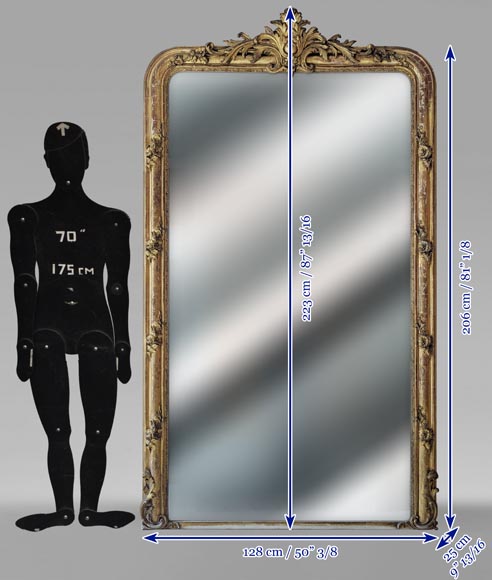 Trumeau de style Napoléon III doré richement décoré Trumeau de style Napoléon III doré richement décoré-9