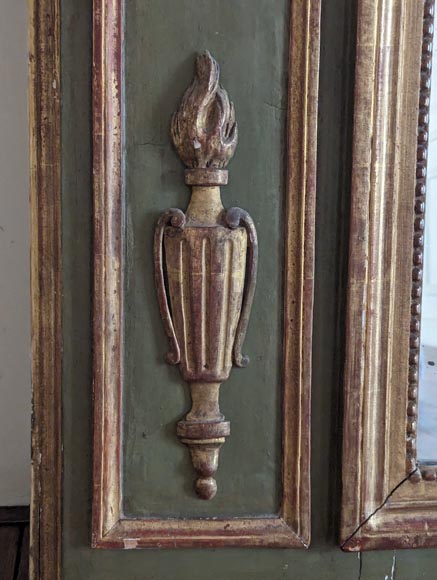 Trumeau d'époque Louis XVI orné d'une huile sur toile représentant un bord de rivière Trumeau d'époque Louis XVI orné d'une huile sur toile représentant un bord de rivière-7