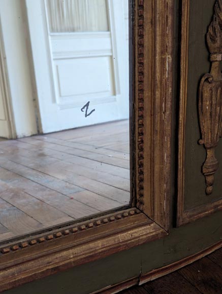 Trumeau d'époque Louis XVI orné d'une huile sur toile représentant un bord de rivière Trumeau d'époque Louis XVI orné d'une huile sur toile représentant un bord de rivière-8