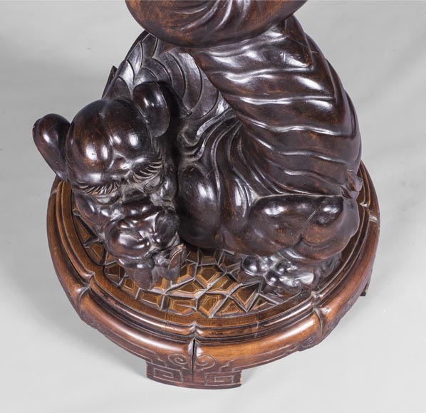 Maison des Bambous de Perret et Vibert (attribué à) - Paire de sellettes japonisantes à décor de dragons Maison des Bambous de Perret et Vibert (attribué à) - Paire de sellettes japonisantes à décor de dragons-2