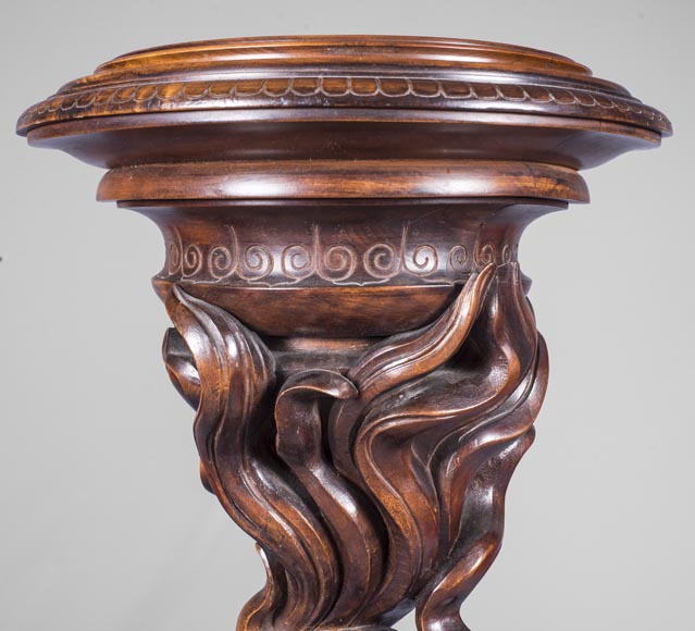 Maison des Bambous de Perret et Vibert (attribué à) - Paire de sellettes japonisantes à décor de dragons Maison des Bambous de Perret et Vibert (attribué à) - Paire de sellettes japonisantes à décor de dragons-7