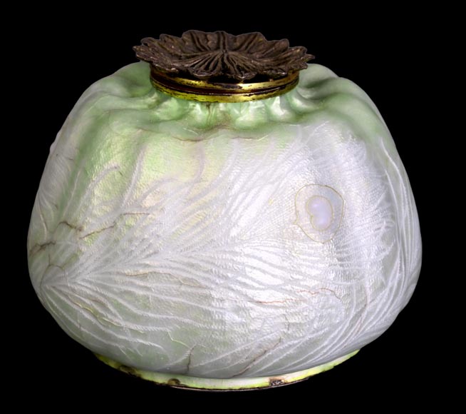 Eugène FEUILLÂTRE, Encrier « pavot », vers 1898 Eugène FEUILLÂTRE, Encrier « pavot », vers 1898-2