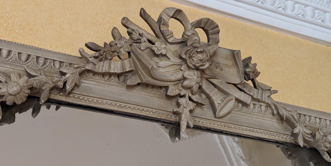 Trumeau de style Louis XVI aux instruments de musique Trumeau de style Louis XVI aux instruments de musique-2