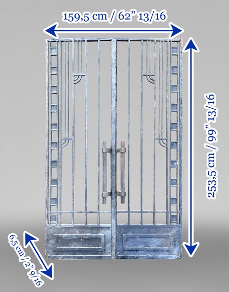 Portail en fonte à deux battants - Style Art Déco Portail en fonte à deux battants - Style Art Déco-9